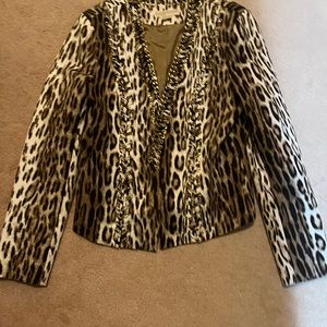 Animal print NWOT Michael Kors jacket with gold embellishments